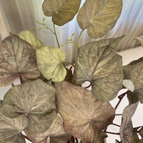 Fall leaf spray, 2 leaf variety, home decor, faux fall leaves, artificial grass - Picture 3 of 3